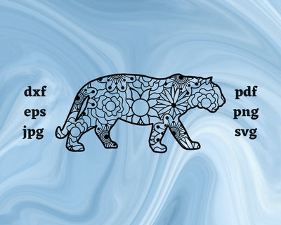 Tiger Mandala SVG Cut File SVG Northern Light SVG 