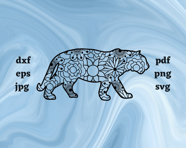 Tiger Mandala SVG Cut File SVG Northern Light SVG 