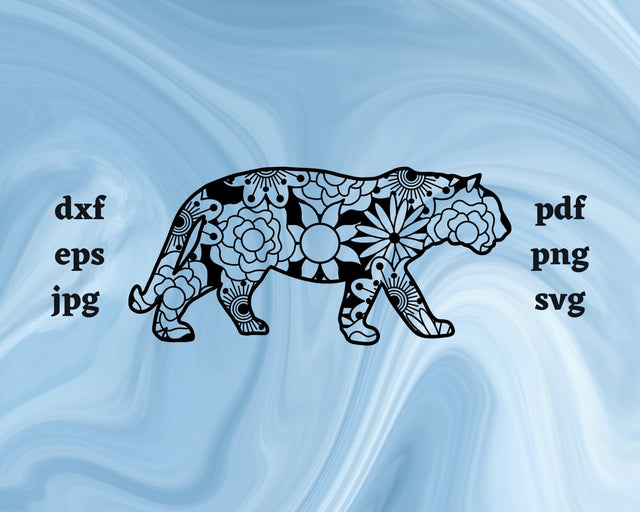 Tiger Mandala SVG Cut File SVG Northern Light SVG 