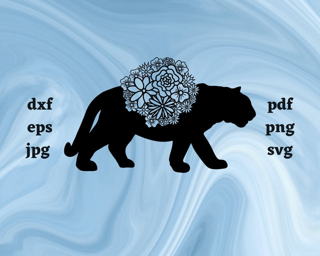 Tiger Mandala SVG Cut File SVG Northern Light SVG 