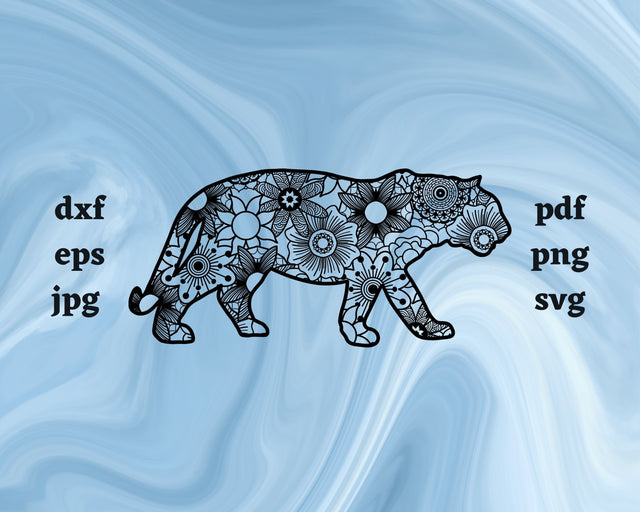 Tiger Mandala SVG Cut File SVG Northern Light SVG 