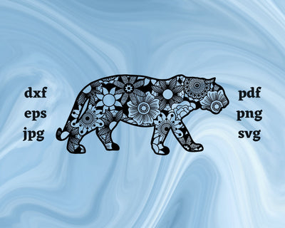 Tiger Mandala SVG Cut File SVG Northern Light SVG 
