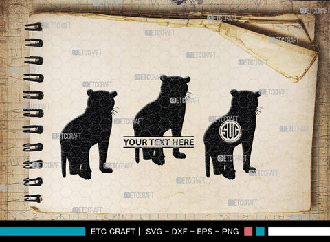 Tiger Monogram, Tiger Silhouette, Tiger SVG, Tiger Head Svg, Tiger Jump Svg, Wild Animal Svg, Zoo Animal Svg, SB00328 SVG ETC Craft 