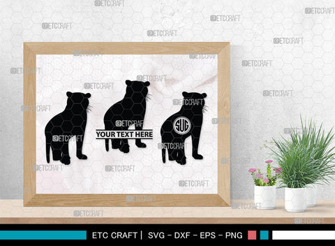 Tiger Monogram, Tiger Silhouette, Tiger SVG, Tiger Head Svg, Tiger Jump Svg, Wild Animal Svg, Zoo Animal Svg, SB00328 SVG ETC Craft 