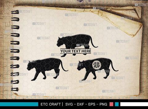 Tiger Monogram, Tiger Silhouette, Tiger SVG, Tiger Head Svg, Tiger Jump Svg, Wild Animal Svg, Zoo Animal Svg, SB00328 SVG ETC Craft 