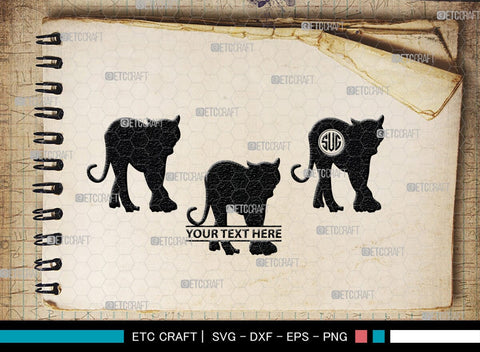 Tiger Monogram, Tiger Silhouette, Tiger SVG, Tiger Head Svg, Tiger Jump Svg, Wild Animal Svg, Zoo Animal Svg, SB00328 SVG ETC Craft 