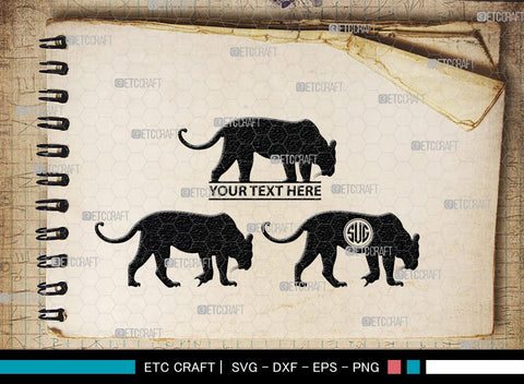 Tiger Monogram, Tiger Silhouette, Tiger SVG, Tiger Head Svg, Tiger Jump Svg, Wild Animal Svg, Zoo Animal Svg, SB00328 SVG ETC Craft 