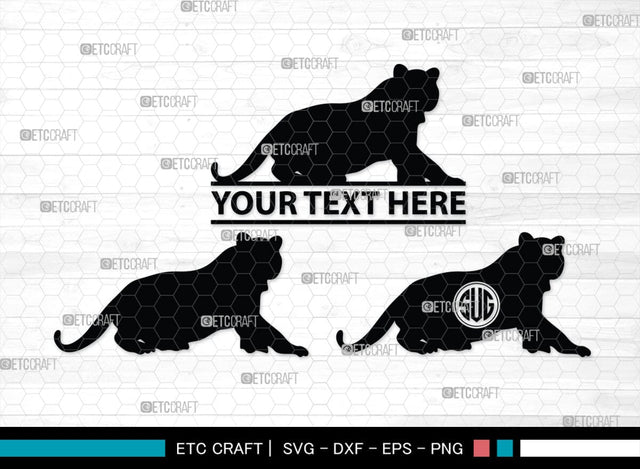 Tiger Monogram, Tiger Silhouette, Tiger SVG, Tiger Head Svg, Tiger Jump Svg, Wild Animal Svg, Zoo Animal Svg, SB00328 SVG ETC Craft 