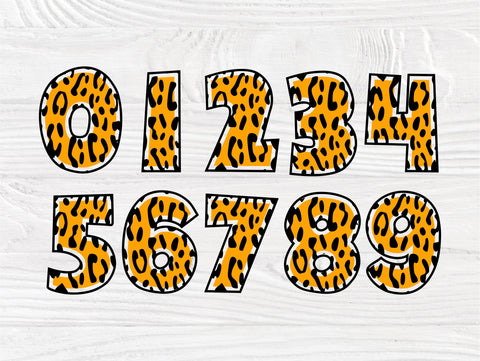 Tiger Numbers SVG, Svg Cut Files, Birthday Svg SVG TonisArtStudio 