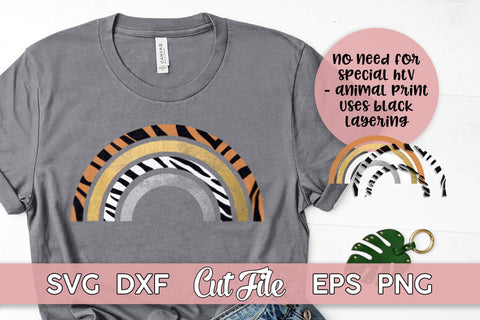 Tiger Print Rainbow SVG | No need for special vinyl SVG Maggie Do Design 