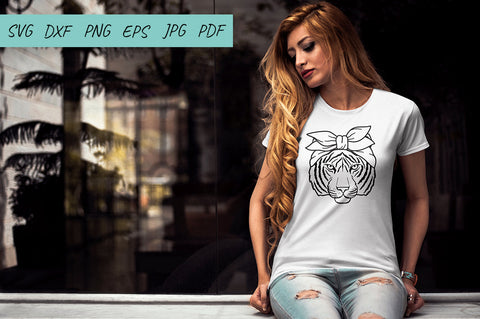 Tiger Svg | Tiger Face | Tiger with Bandana Svg SVG Irina Ostapenko 