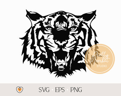 Tiger svg, Tiger Roar svg, Tiger Head svg, png files SVG Pretty Meerkat 
