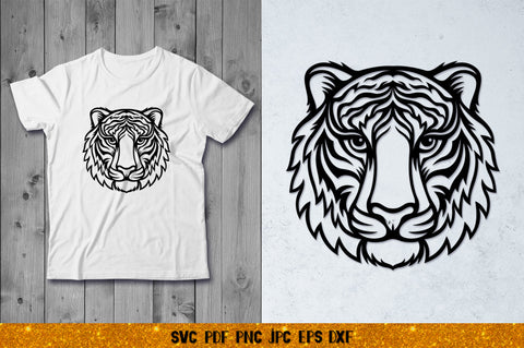 Tiger SVG,3D Tiger Face Mandala SVG,Tiger Layered Paper Cut SVG goodfox86 