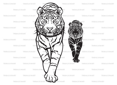 Tiger walking SVG TribaliumArtSF 