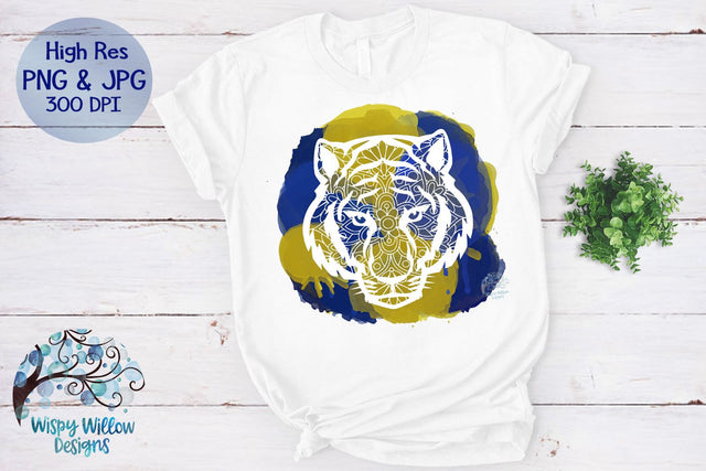 Tiger Watercolor PNG Sublimation Wispy Willow Designs 