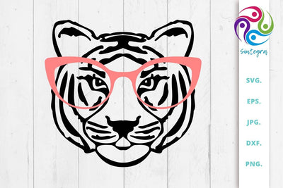 Tiger With Glasses Svg File SVG Sintegra 