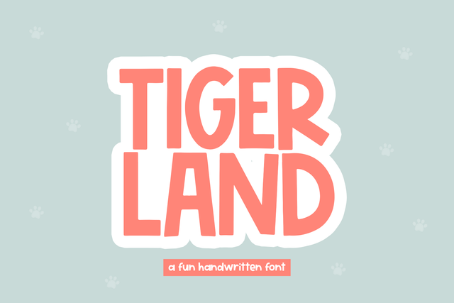 Tigerland - A Handwritten Display Font Font KA Designs 
