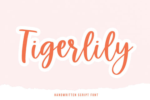 Tigerlily - Handwritten Script Font Font KA Designs 