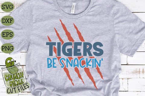 Tigers be Snackin' SVG Cut File SVG Crunchy Pickle 