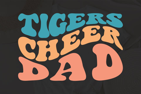 Tigers cheer dad svg svg wavy style svg, EPS PNG Cricut Instant Download SVG Fauz 