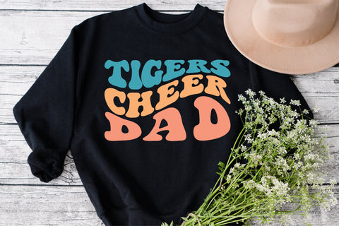 Tigers cheer dad svg svg wavy style svg, EPS PNG Cricut Instant Download SVG Fauz 