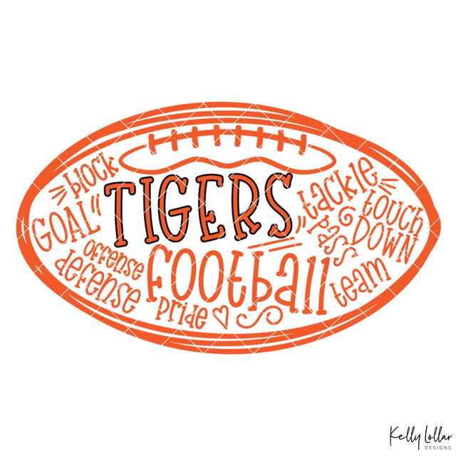 Tigers Football SVG Kelly Lollar Designs 