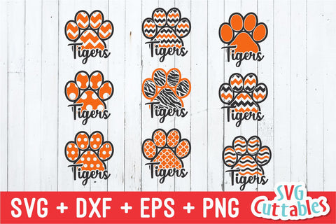 Tigers paw print SVG Svg Cuttables 