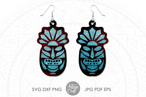 Tiki earrings, SVG files, earrings SVG SVG Artisan Craft SVG 