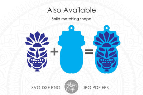 Tiki earrings, SVG files, earrings SVG SVG Artisan Craft SVG 