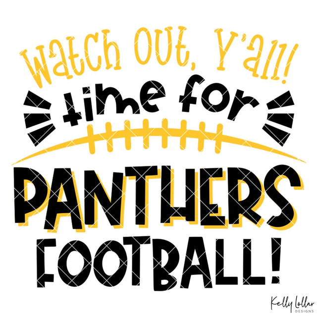 Time for Panthers Football SVG Kelly Lollar Designs 
