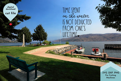 Time Spent On The Water Is Not Deducted From One's Lifetime - Funny Boating SVG SVG Lettershapes 