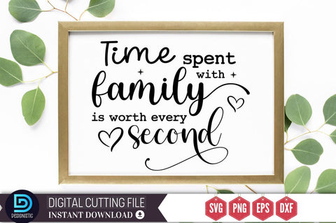 Time spent with family is worth every second SVG SVG DESIGNISTIC 