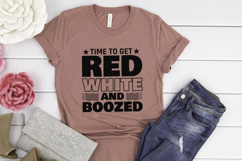 Time To Get Red White And Boozed, Patriotic SVG SVG CraftLabSVG 