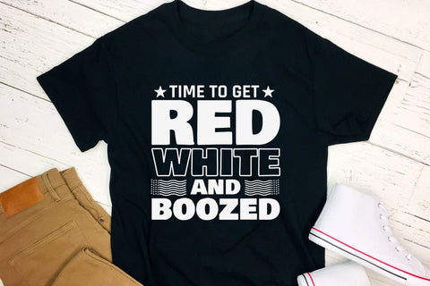 Time To Get Red White And Boozed, Patriotic SVG SVG CraftLabSVG 