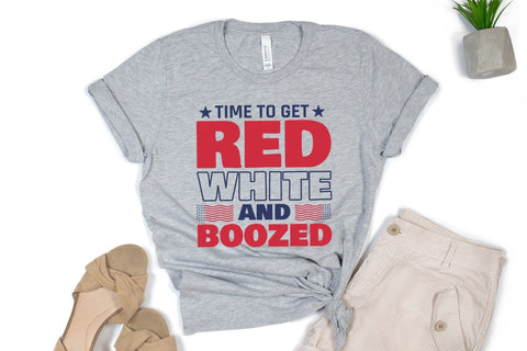 Time To Get Red White And Boozed, Patriotic SVG SVG CraftLabSVG 