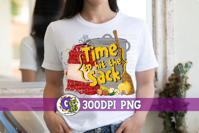 Time to Hit the Sack PNG | Crawfish PNG Sublimation Greedy Stitches 