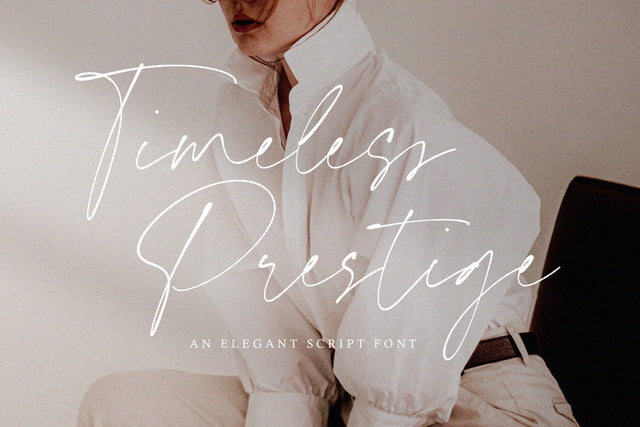 Timeless Prestige - elegant Script font Font Timur type 
