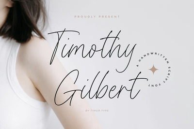 Timothy Gilbert - Handwritten Script font Font Timur type 