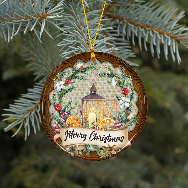 Tin Can Lid Round Ornament Sublimation Design Rustic Can Lid Merry Christmas Png Instant Download Sublimation CaldwellArt 