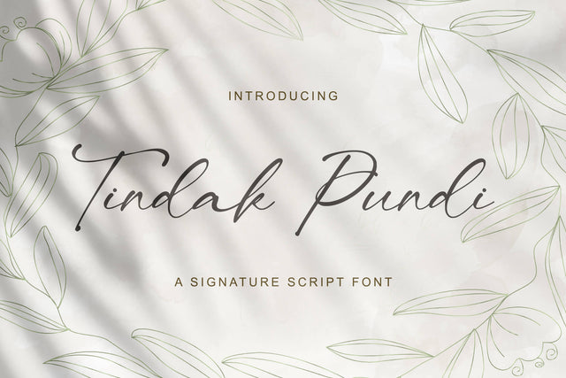 Tindak Pundi - Signature Script Font Font StringLabs 