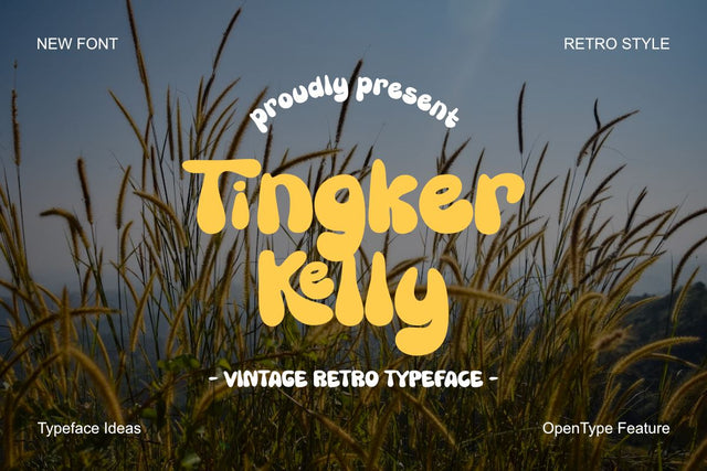 Tingker Kelly - Vintage Retro Font Font Masyafi Studio 