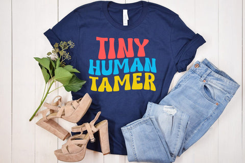 Tiny Human Tamer I Teacher Sublimation I Teacher Shirt PNG Sublimation Happy Printables Club 
