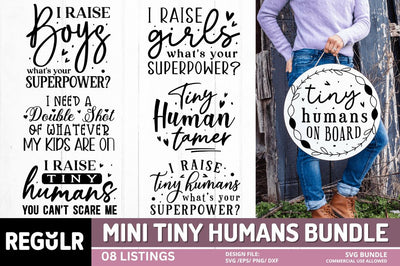 Tiny Humans svg Bundle SVG Regulrcrative 