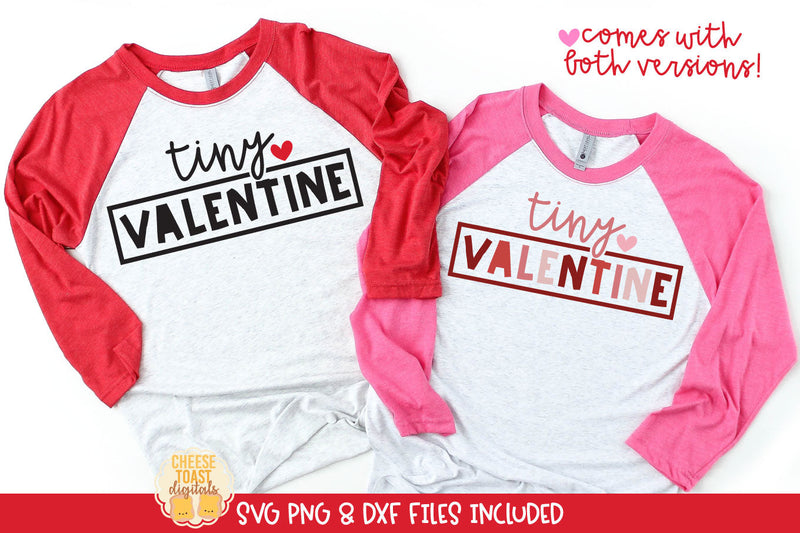 Tiny Valentine | Kid's Valentine's Day Shirt SVG Quote SVG Cheese Toast Digitals 