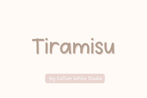 Tiramisu Font Cotton White Studio 