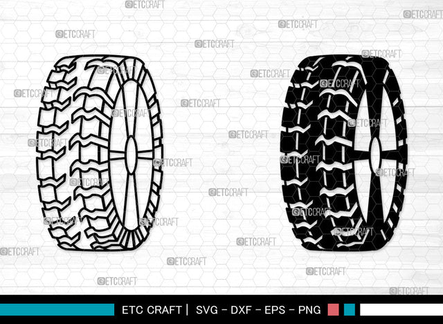 Tire with Wheel SVG, Tires Svg, Wheel Rim Svg, Car Wheel Svg, Wheel Hubcap Svg, Tire with Wheel SVG ETC Craft 