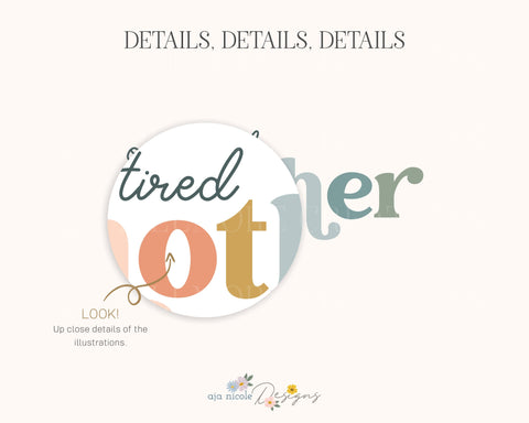 Tired Mom SVG SVG Aja Nicole Designs 
