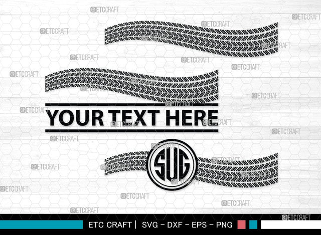 Tires And Tire Prints Monogram, Tires And Tire Prints Silhouette, Tire Print Svg, Race Wall Svg, Tire Track Svg, SB00053 SVG ETC Craft 