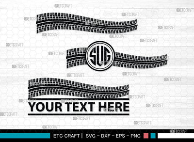 Tires And Tire Prints Monogram, Tires And Tire Prints Silhouette, Tire Print Svg, Race Wall Svg, Tire Track Svg, SB00053 SVG ETC Craft 