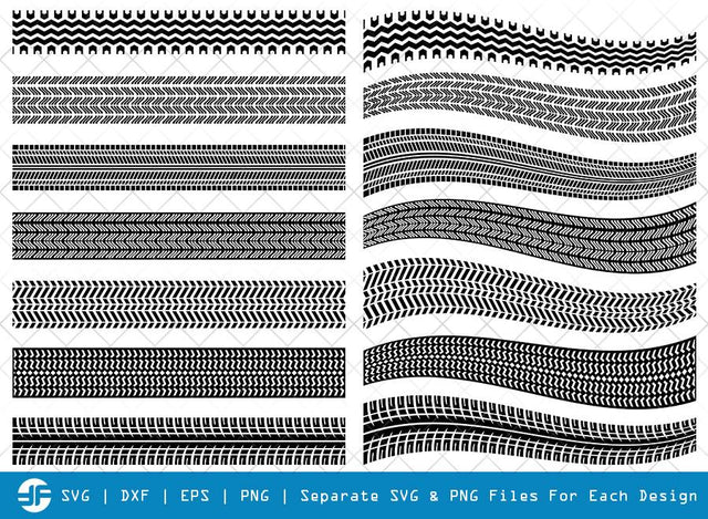 Tires And Tire Prints SVG Cut File | Tire Prints Svg | Tire Track Bundle SVG ETC Craft 